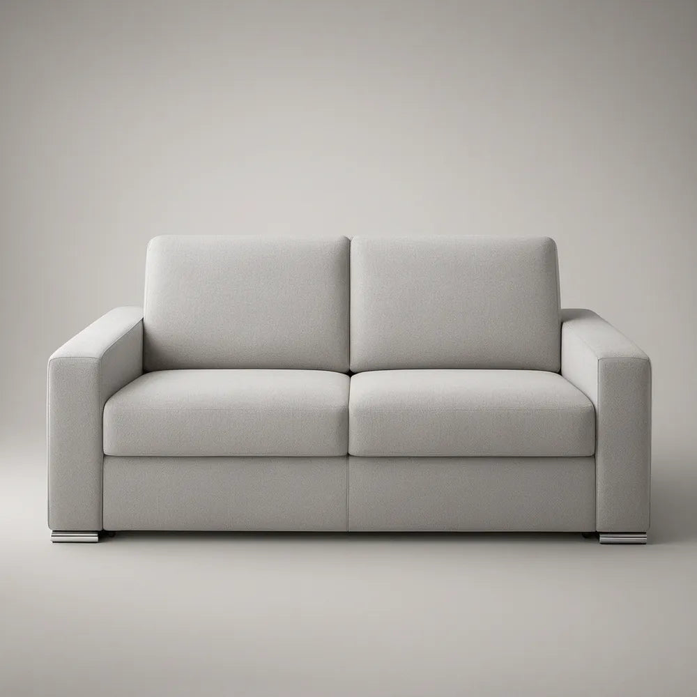 Sofá de 2 Lugares em Poliéster Cinzento-claro 160 x 90 x 85 cm